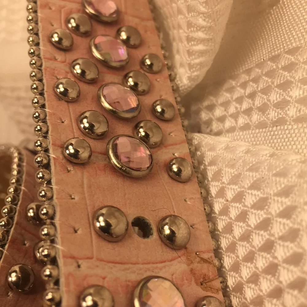 Leather/studs/jewels belt (ONLY!), almost new!